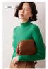 Slim-Fit Striped Cashmere Sweater for Women - Autumn/Winter 2026 Collection, Half-High Neck, Soft Solid Color Knitwear