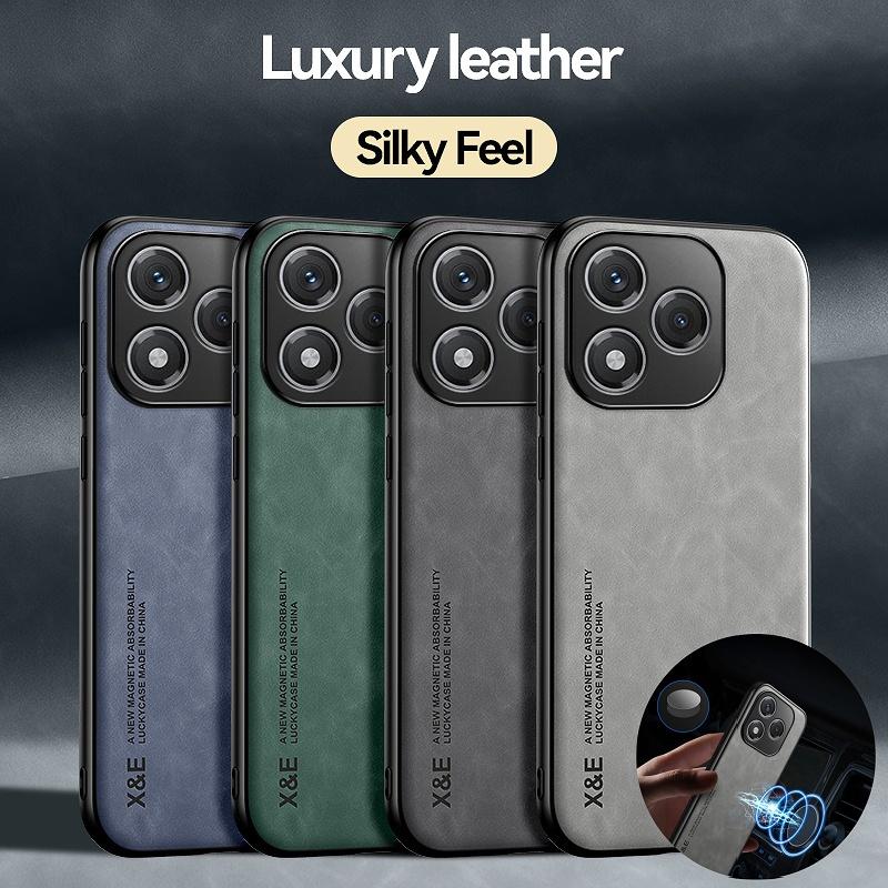Funda for Honor 400 Lite 5G Case Leather Car Magnetic Holder Back Cover for Honor400 Lite 400Lite Soft TPU Frame Protect Coque