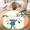 Pippi Longstocking,Horse Chair Mat Round Rug Office Carpet, Machine Washable, Non Slip, Suitable for Living Rooms, Bedrooms