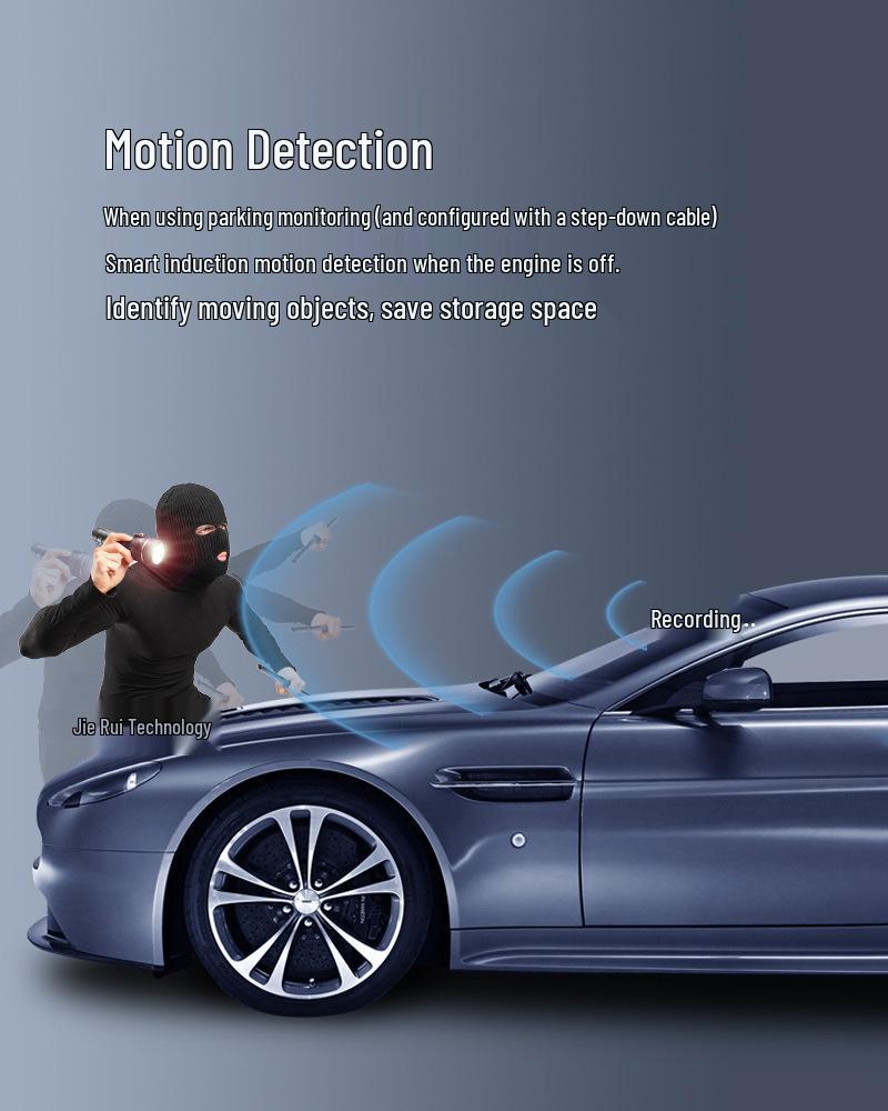 HD Dual Camera Car Recorder with 4-inch Touch Screen and Reversing Image