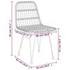 3157895 vidaXL Mobilier à dîner de jardin 5 pcs Noir Résine tressée