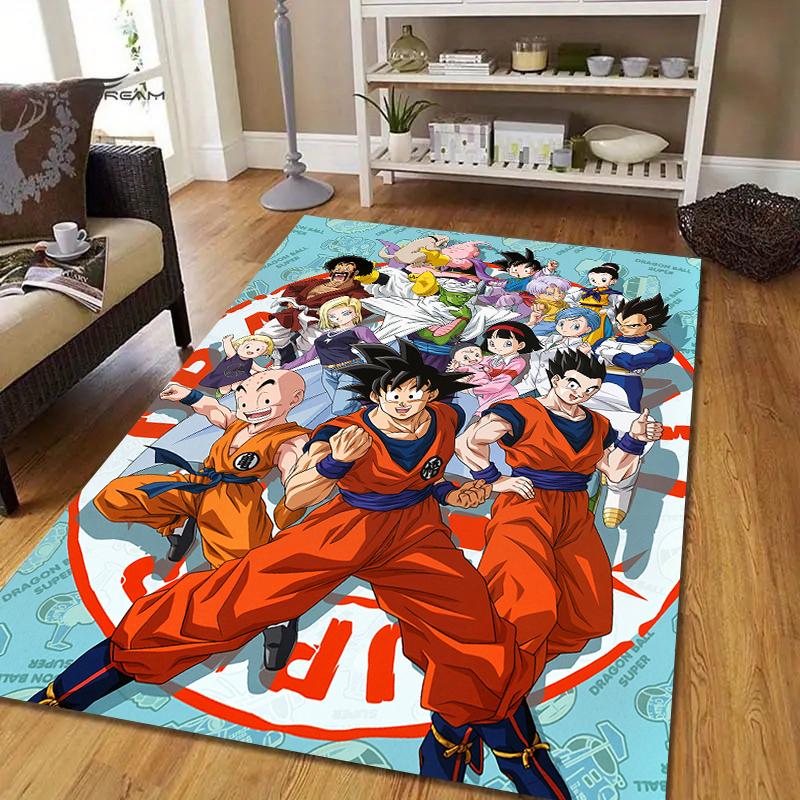Dragon Ball Pattern Square Carpet,Area Rug,Carpet Rug for Living Room Bedroom Sofa Playroom Decor,Non-slip Floor Mat,Holiday Birthday Gifts
