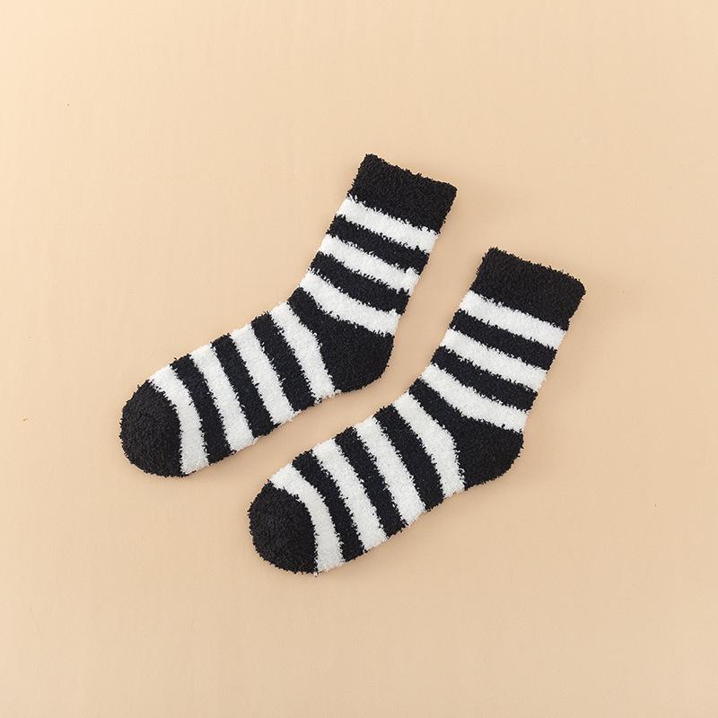 

Male Winter Add Velvet To Thicken Fashionable New Home Floor In Tube Socks 1 pair чёрный