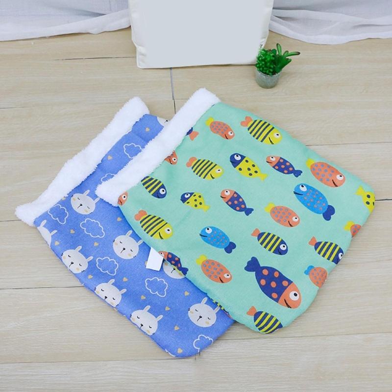 Thermal Insulated Cats Bed Machine Washable Cartoon Pattern Pet Warmth Sleep Bag Soft Comfortable For Cold Weather