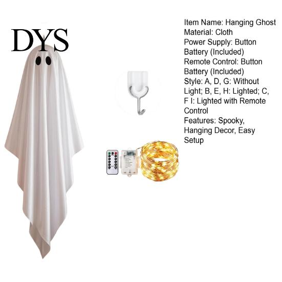 Spooky Hanging Ghosts Halloween Ghost Decoration, Outdoor Large with Hook Terrace Decor for Tree, Front Yard, Patio, Lawn, Garden, Haunted House