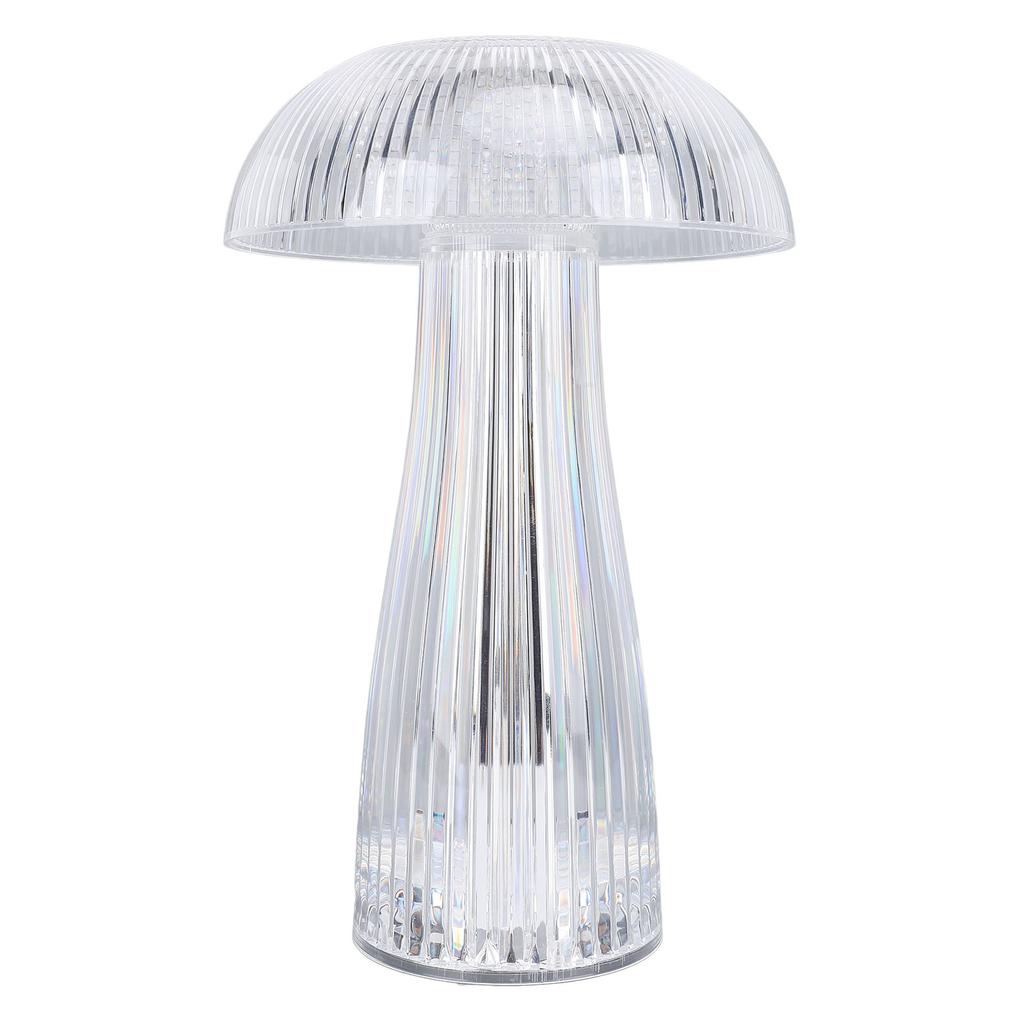 Desk Lamp Acrylic Rechargeable Cordless 3 Color Dimmable Touch Control Portable Mushroom Lamp for Be