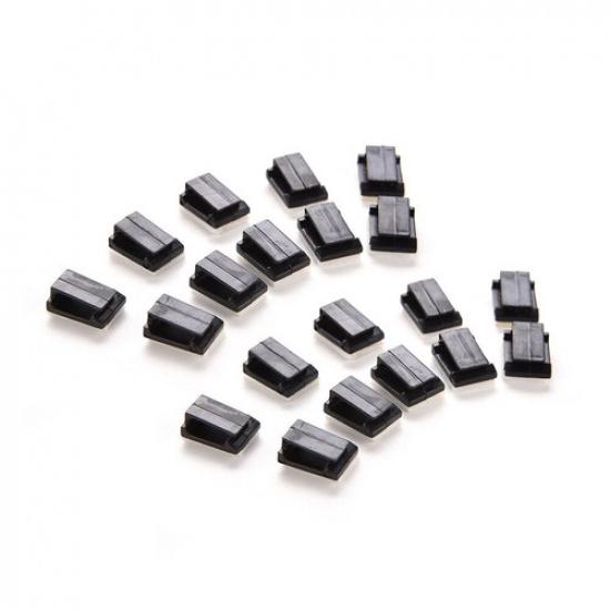20x Adhesive Clamp Wire Cord Cable Holder Tie Organizer Clips Car Accessories