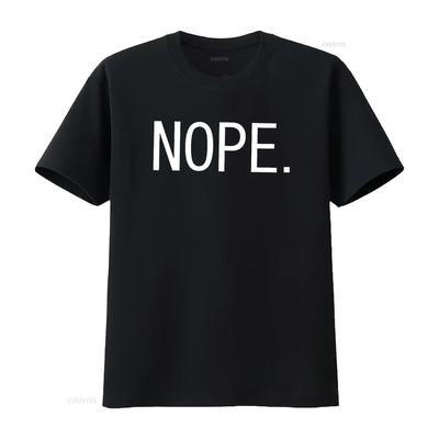 Nope T Shirt Funny Minimalist Vintage Washed Graphic Soft Stretched Streetwear Fashion Stylish Top For Everyday Wear