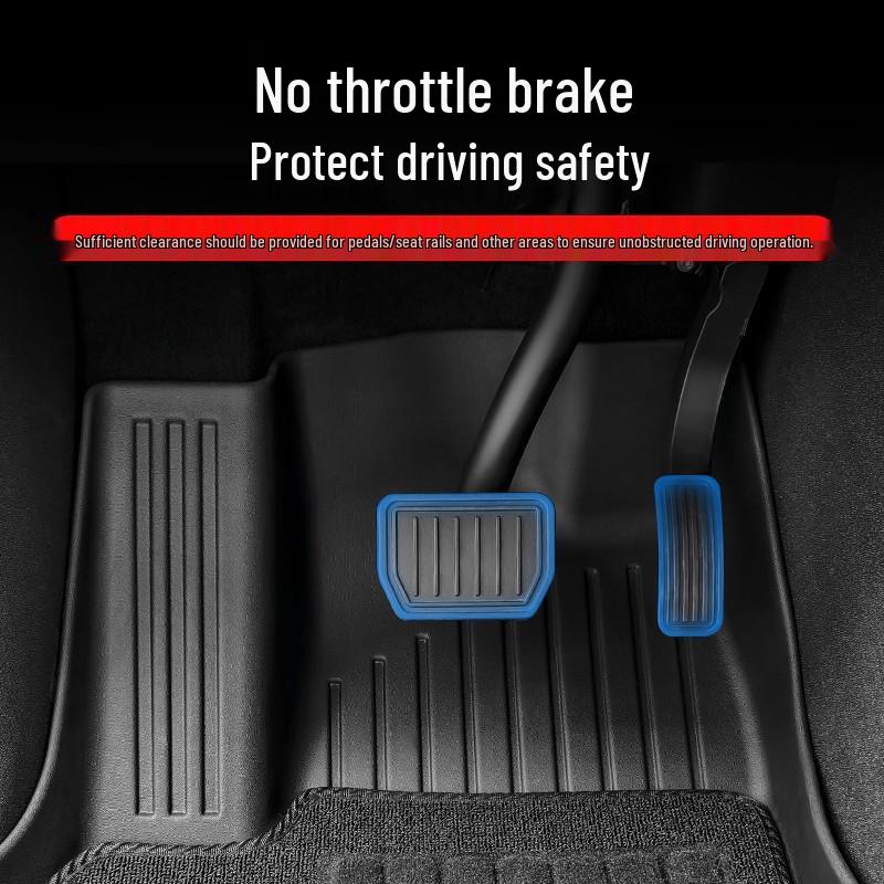 Custom Double-layer TPE Floor & Trunk Mats for Tesla Model YL, Six-Seat Version
