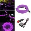 2M Car LED Interior Atmosphere Decorative Wire Strip Light Accessories Purple G