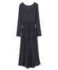 Milo Woman Jersey Shirred Maxi Dress [Charcoal]
