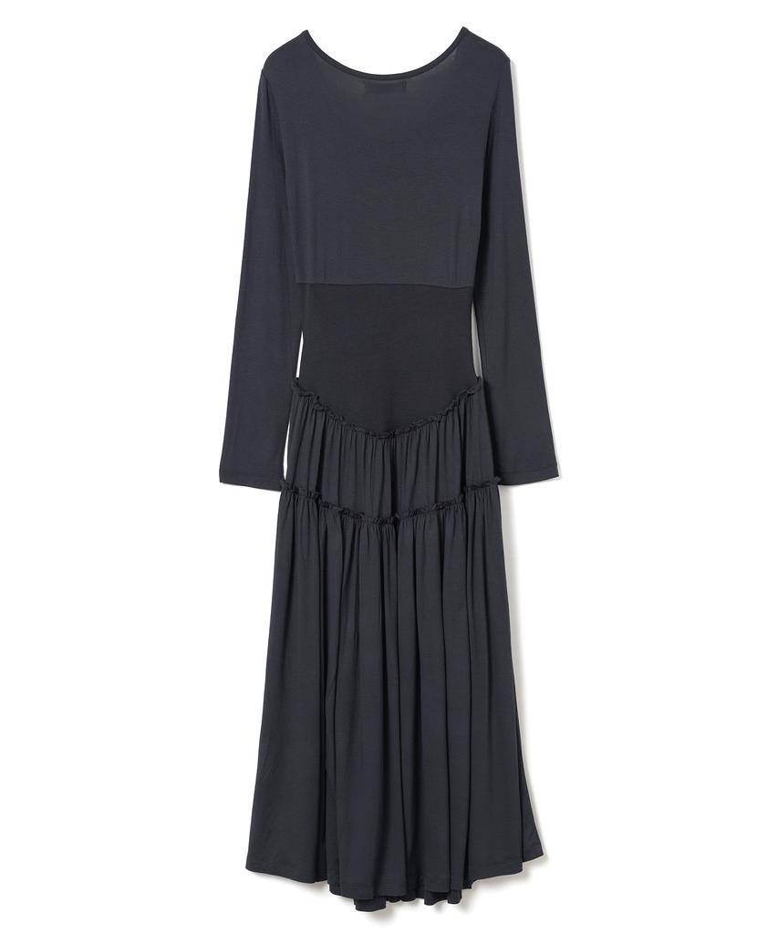 Milo Woman Jersey Shirred Maxi Dress [Charcoal]