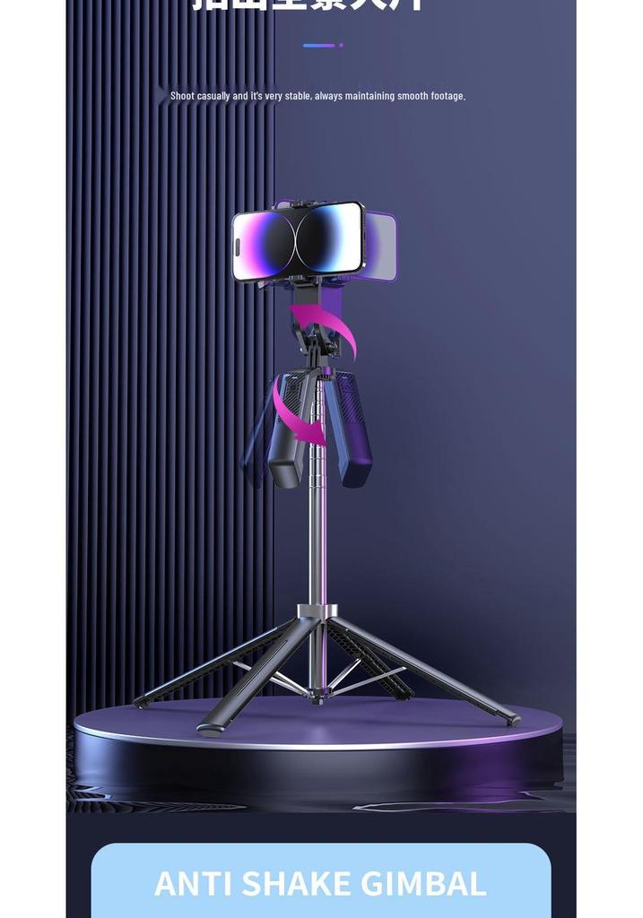 1.8m Aluminum Alloy Selfie Stick with Bluetooth Remote and Phone Holder for Live Streaming