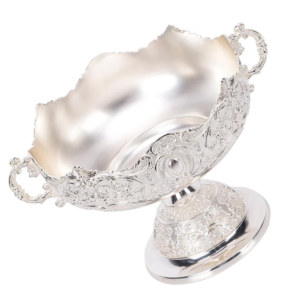 Tavă europeană pentru farfurii cu fructe Ornamente pentru bol din aliaj de zinc cu design retro pentru depozitarea bomboanelor