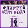 15pcs Wednesday Addams Party Supplies Including Banners and CakeToppers