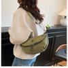 Women's Cotton Crescent Bag 2026 New Lightweight Shoulder Crossbody Purse Soft Texture Hobo Bag