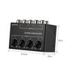 Mini Stereo Audio Mixer with 4 Channel RCA Inputs Separate Volume Controls Full Metal Shell