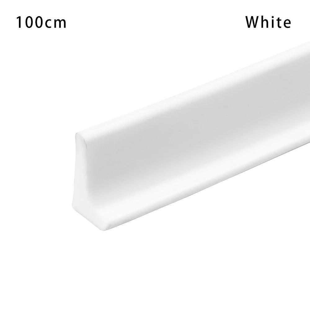1 Stück 100 cm selbstklebender Silikon-Badezimmer-Wasserstopper, Wasserhaltestreifen, biegsam, für Waschmaschine, Dusche, Dammbarriere