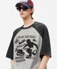 TRILLION Skateboard Pigment Graphic Raglan Short Sleeve_Charcoal