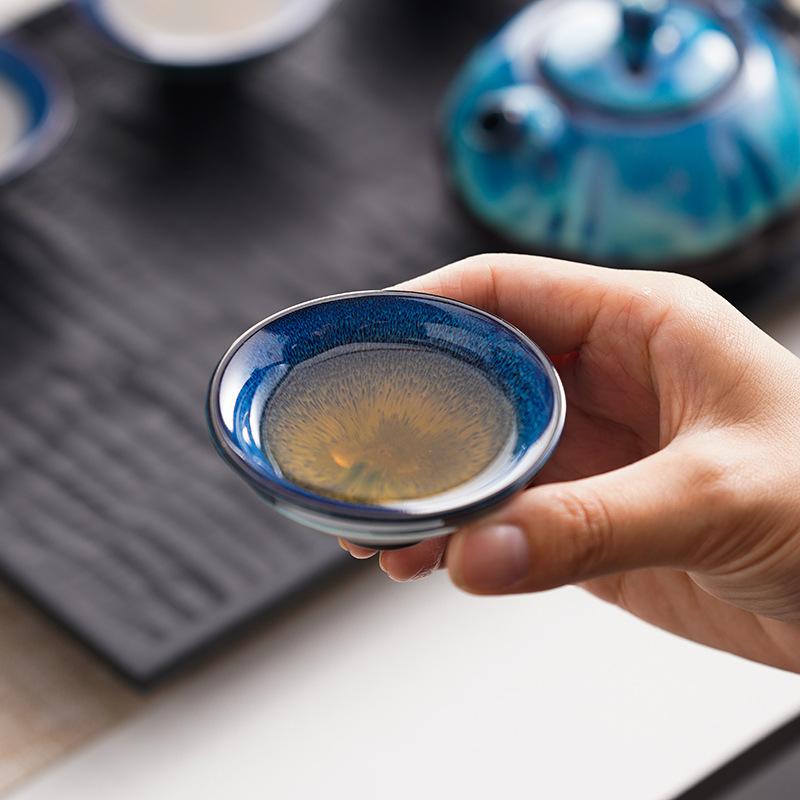 Kiln Change Jianzhan Travel Tea Set Ceramic One Pot Two Cups Bubble Teapot Teacup Outdoor Camping Equipment Business Gift