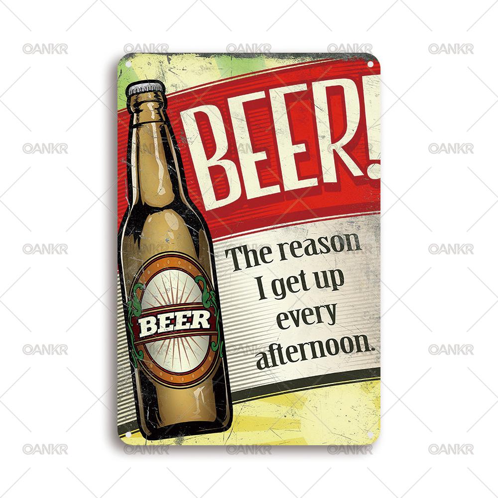 

Vintage Art Beer Poster Metal Tin Sign Wall Decor Metal Signs for Man Cave Pub Bar Home Wall Decor Plaque 20x30cm（7.8x11.8inch）
