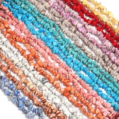 1 Snoer Natuursteen Kralen Gekleurd Onregelmatig Los Spacer Turkoois Kralen Voor Sieraden Maken DIY Handgemaakte Armband Ketting