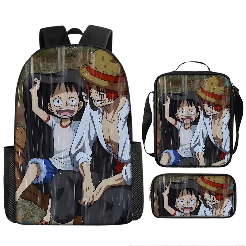 ONE PIECE Schoolbag Luffy Large-capacity Junior High School Students, Primary School Students, Grades 3 To 6, Junior High School Boys Backpack Set