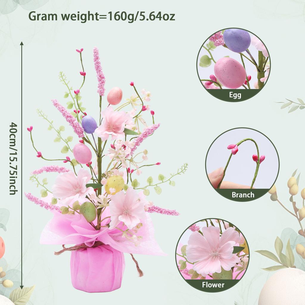 Osterdekoration Oster-Eier-Sträuße, Blumenarrangement-Requisiten, Drehende Heimparty-Schreibtischdekoration