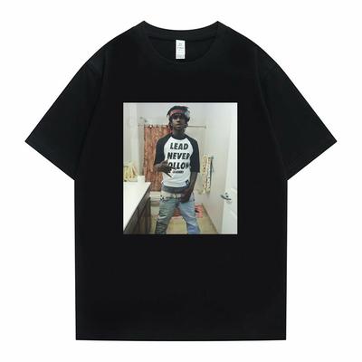 Primavera Verano 2026 Artista de Rap Chief Keef Lidera No Sigas a los Líderes Divertido Estampado de Emojis Camiseta de Algodón para Hombre