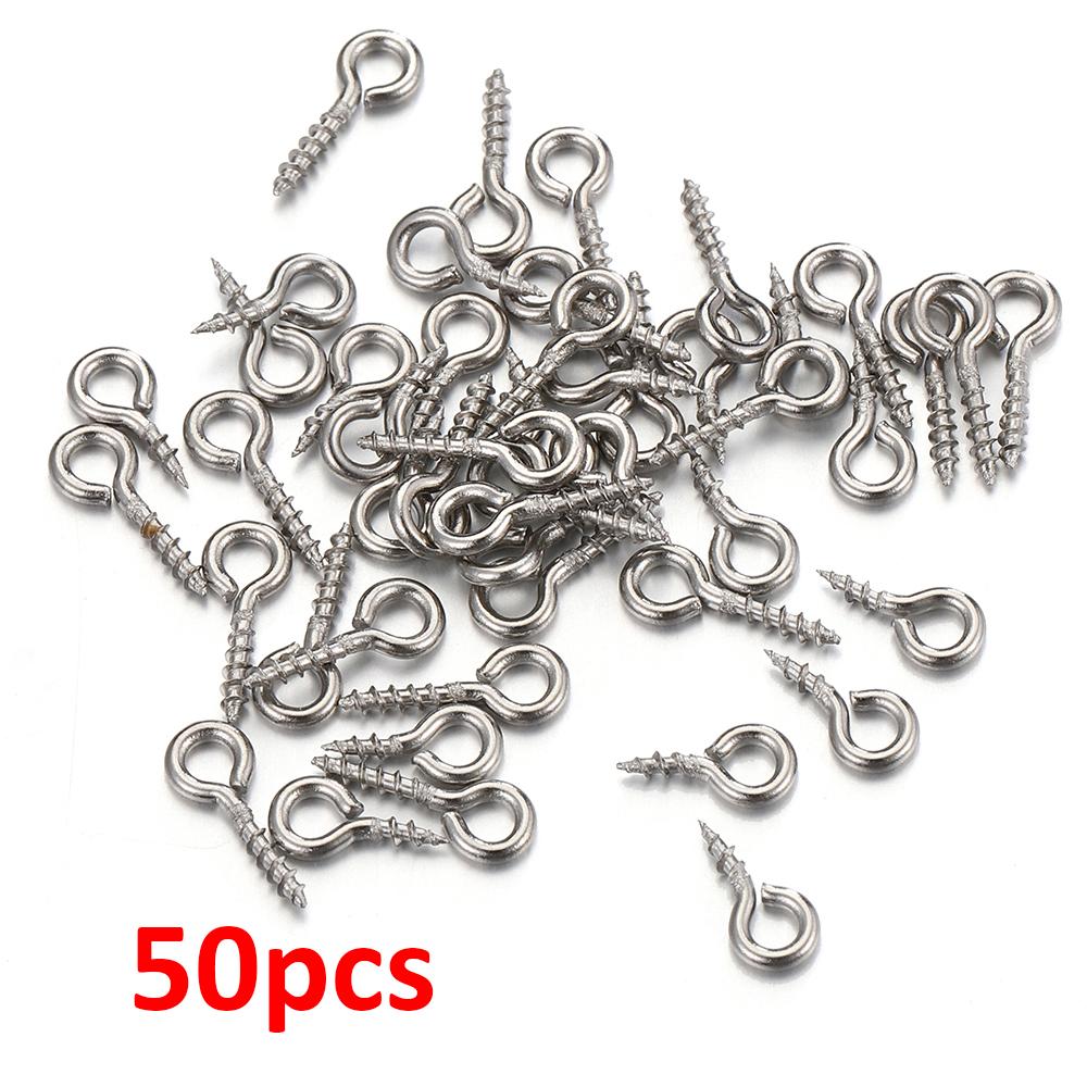 50pcs/100pcs Stainless Steel Small Tiny Eye Pins Eyepins Eyelets Screw Gold Color Clasps Hooks for DIY Jewelry Making Findings