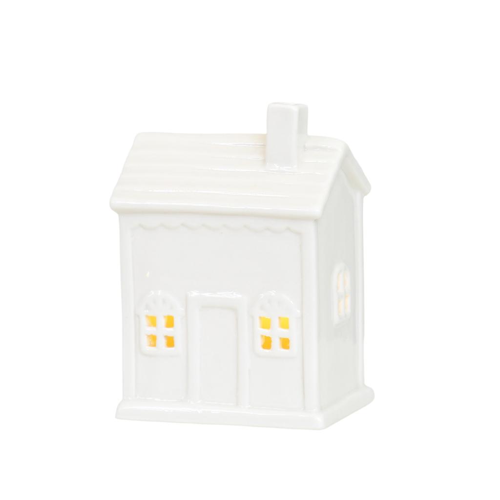 Ceramic Christmas Village Houses, Glowing Lighted Holiday Decorations For Indoor Tabletop, Christmas Home Decor