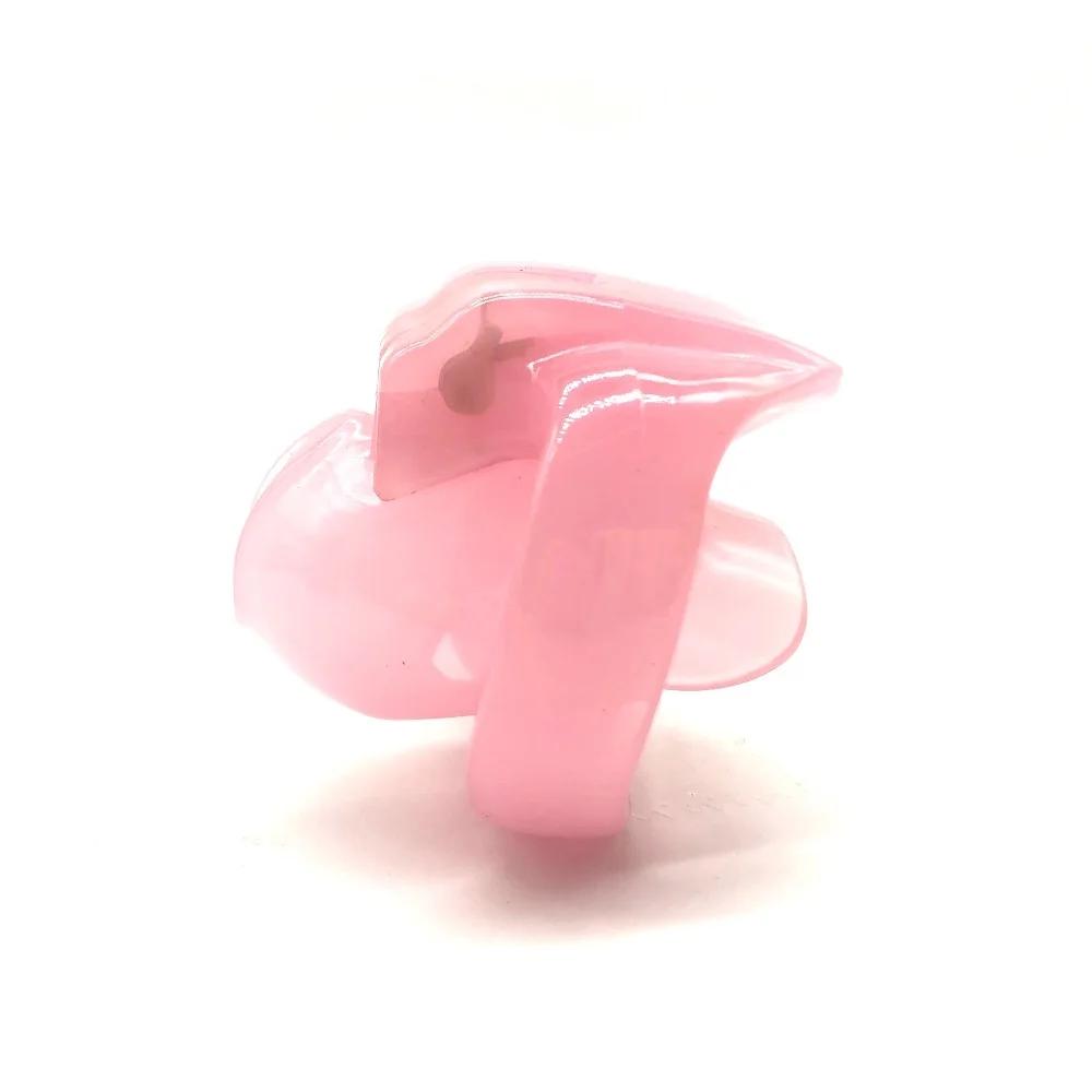 Pink Resin Male Chastity Device Penis CB Lock BDSM Training Escape-Proof Urethral Devices Cock Cage SM Adult Sex Toy Gay Sexshop