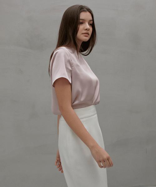Rank 5 [Kale] Satin Blouse [Kale] Satin Blouse
