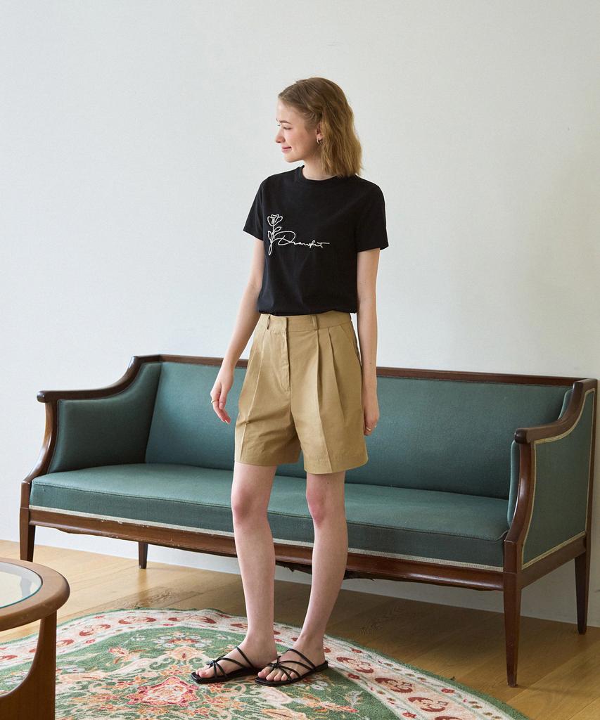 Deuloupisumeon Flower Patch Supima Short Sleeve T-Shirt [Black]