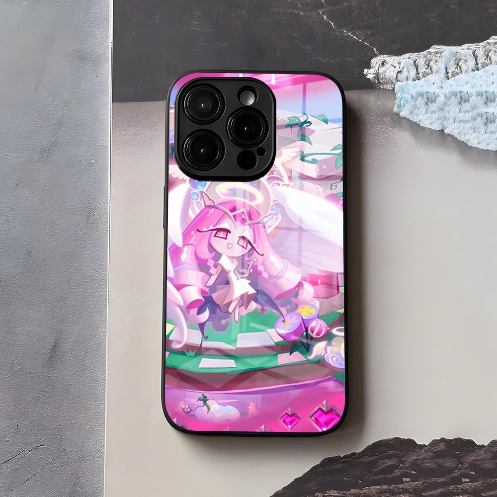 C-Cookie Run K-Kingdom Phone Case For IPhone 17 Air 16 E Pro Max 15 14 13 Mini 12 Pro 11 Max Plus Black Glass Cover