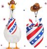 Goose Outfit Set Plastic Lawn Porch Patriotic Goose Clothes Outfit for Outdoor Patio Yard Lawn Art Decoration Accessories