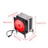 4 Heat Pipe CPU Fan Cooler Heat Sink   With Screw (Red Light  Small Screw+Backboard)