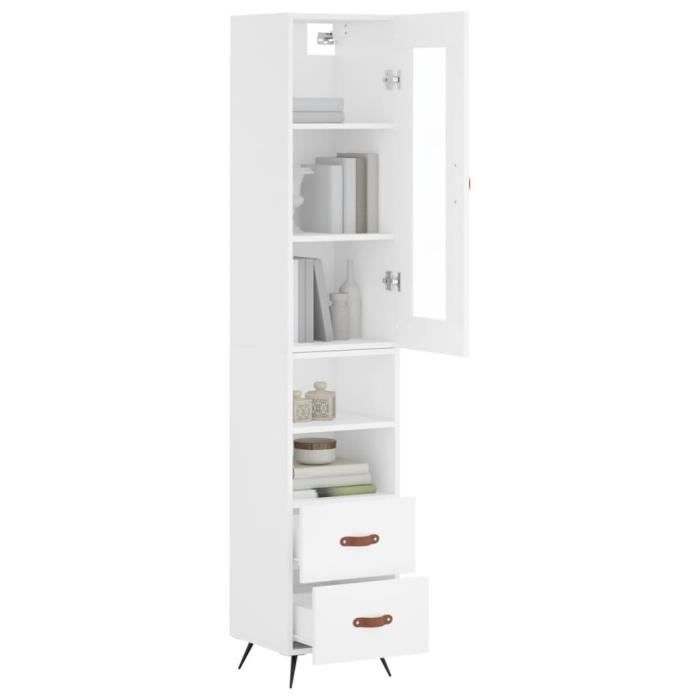 VidaXL Highboard White 34.5x34x180 Cm Engineered Wood 3199273