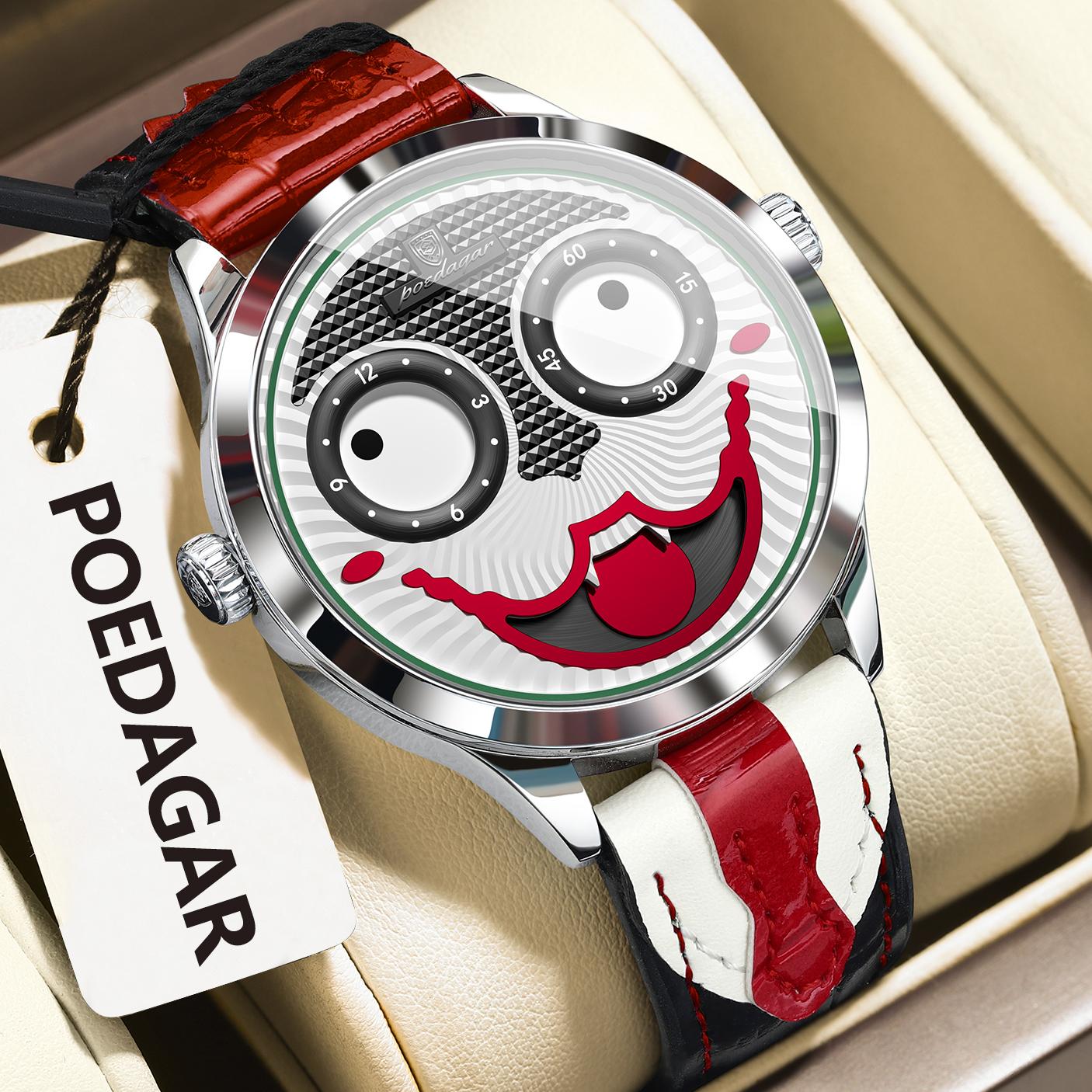 Original Watch for Men Luxury Leather Waterproof Men s Sports Watches 676 Silver White REL