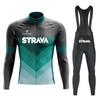 Long Sleeve Cycling Jersey Set Slim Fit Unisex Mountain Road Bike Quick Dry Trendy Sportswear