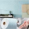 3D Self-Adhesive Linen Wallpaper Continuous Waterproof Wall Stickers Living Room Bedroom Kitchen Cabinet Waterproof Wall Sticker