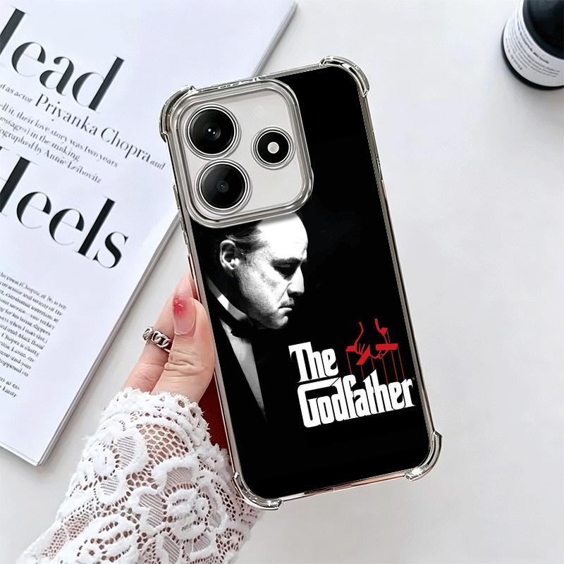 The Godfather TV Soft Phone Case For Xiaomi Redmi Note 14 15 Pro Plus 13 12 11S 11T 5G 10 9S 9 Plating Anti-Fall Fundas