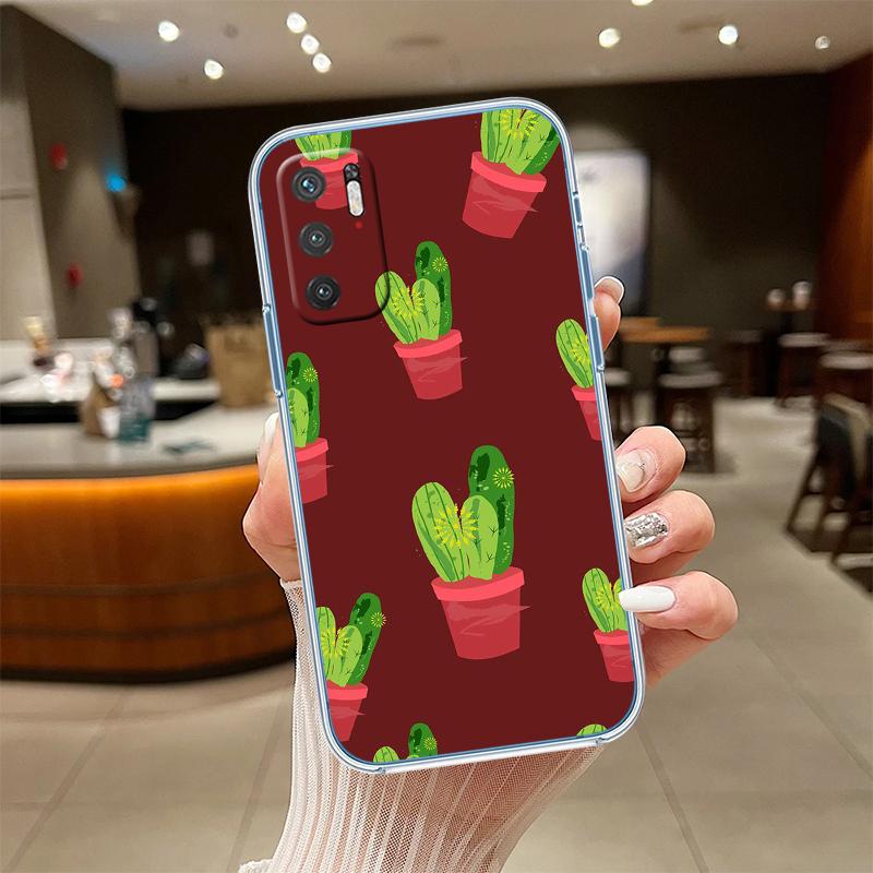 UP49 Watercolour Cacti Transparent Phone Case for Motorola Moto G7 G8 G9 G84 G85 G73 G24 G15 Z2 Play Power Plus