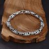 Factory Price S925 Sterling Silver Fashionable Vajra Bracelet Punk Retro Three-Dimensional Square Grand Men's Jewelry Creativity