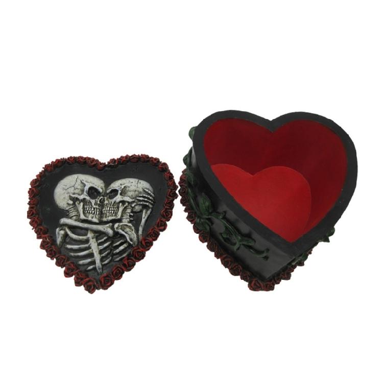 Halloweens Jewelry Organizers Heart Shaped Resin Box Craft Storage for Home Decoration and Accessories