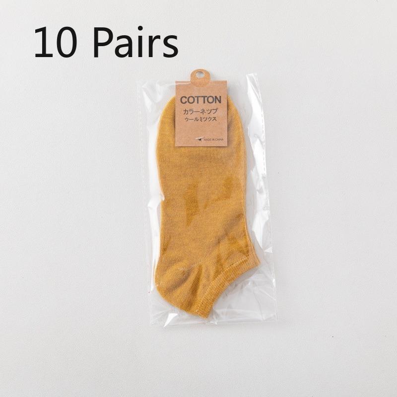 

10 пар мужских однотонных хлопковых носков-лодочек, коротких носков до щиколотки, повседневных мужских коротких носков с хлопковой пяткой против соскальзывания 10 pairs имбирный