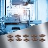 Längere Werkzeugstandzeit, 10 Stück DCMT070204 DCMT21 51 Hartmetall-Wendeschneidplatten Drehwerkzeug für Stahl, Geeignet für Semifinishing
