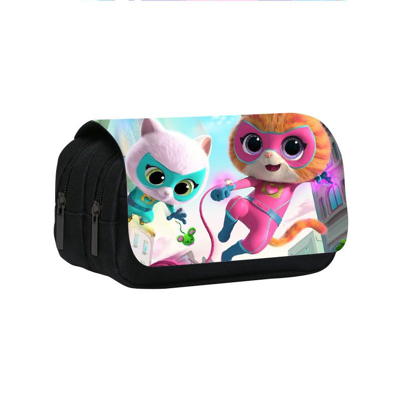 Astuccio per Bambini Superkitties a Doppio Scomparto per Studenti delle Elementari