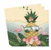 Hawaii Pineapple Disposable Tableware Summer Beach Party Supplies Pineapple Flamingo Plates Napkins Cup Hawaiian Party Decor