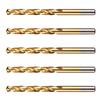 5Piece Titanium Coated Twist Drill Bit Set For Metal Steel Iron Aluminum Alloy Drilling Tool Superior Wear Resistance